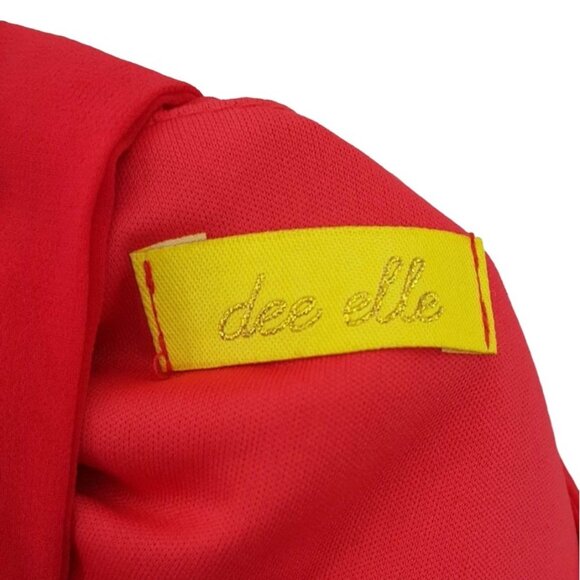 2/$15 Dee Elle Sleeveless Dress Red Small Lined Elastic Tank Style Chiffon NWT - Picture 5 of 7